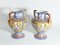 Large Vintage Mediterranean Polychromatic Ceramic Maiolica Vases or Centrepieces, Set of 2, Image 15