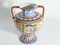 Jarrones o centros de mesa Maiolica mediterráneos vintage grandes de cerámica policromática. Juego de 2, Imagen 8