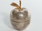 Bombonera Hollywood Regency de latón y metal con forma de manzana, Imagen 4