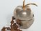 Bombonera Hollywood Regency de latón y metal con forma de manzana, Imagen 13