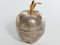 Bombonera Hollywood Regency de latón y metal con forma de manzana, Imagen 5