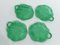 Assiettes en Verre Vert Emeraude Aesthetic Movement, Set de 4 3