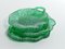 Aesthetic Movement Emerald Green Glass Leaf Plates, Set of 4 11