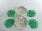 Aesthetic Movement Emerald Green Glass Leaf Plates, Set of 4 4