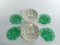 Aesthetic Movement Emerald Green Glass Leaf Plates, Set of 4, Image 4