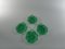 Piatti in vetro verde smeraldo con movimento estetico, set di 4, Immagine 8