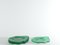 Aesthetic Movement Emerald Green Glass Leaf Plates, Set of 4 9