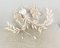 Hollywood Regency Cream White Metal Floral Leaf Wall Lamp, Image 2