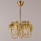 Mid-Century Modern Brass and Glass Model T 789/12 Chandelier from Hans-Agne Jakobsson Ab Markaryd 2