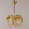 Mid-Century Modern Brass and Glass Model T 789/12 Chandelier from Hans-Agne Jakobsson Ab Markaryd, Image 2