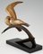 André Vincent Becquerel, Art Deco Sculpture of Two Birds on an Anchor, 1930, Bronze & Marble 2