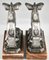 Art Deco Silvered Bronze Ibex Bookends by C. Charles., 1925, Set of 2 7