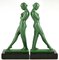 Art Deco Bookends with Standing Nudes by Fayral for Max Le Verrier, 1930s, Set of 2 2