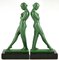 Art Deco Bookends with Standing Nudes by Fayral for Max Le Verrier, 1930s, Set of 2 2