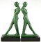 Art Deco Bookends with Standing Nudes by Fayral for Max Le Verrier, 1930s, Set of 2, Image 2