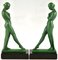Art Deco Bookends with Standing Nudes by Fayral for Max Le Verrier, 1930s, Set of 2 4