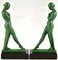 Art Deco Bookends with Standing Nudes by Fayral for Max Le Verrier, 1930s, Set of 2 4