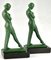 Art Deco Bookends with Standing Nudes by Fayral for Max Le Verrier, 1930s, Set of 2, Image 5