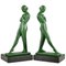 Art Deco Bookends with Standing Nudes by Fayral for Max Le Verrier, 1930s, Set of 2 1