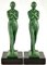 Art Deco Bookends with Standing Nudes by Fayral for Max Le Verrier, 1930s, Set of 2 9