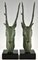 Art Deco Bronze Deer Bookends by Georges Garreau., 1930, Set of 2 4