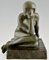 Maurice Guiraud Rivière, Art Deco Enigma Sculpture of Seated Nude, Bronze, Image 10