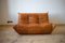 Pine Leather Togo 2-Seat Sofa by Michel Ducaroy for Ligne Roset, Image 1