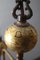 Lámpara de araña Hollywood Regency dorada en forma de globo, años 60, Imagen 3