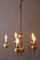 Lámpara de araña Hollywood Regency dorada en forma de globo, años 60, Imagen 12