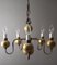 Hollywood Regency Golden Chandelier in the form of Globe, 1960s 9