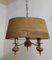 Lámpara de techo vintage con marco de latón, años 70, Imagen 7