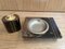 Ashtray and Lighter in Goatskin Veneer with Brass Elements by Aldo Tura, Set of 2, Image 21