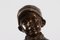 Figura danesa grande de bronce de niño con paraguas de Elna Borch, años 50, Imagen 11