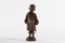 Große dänische Bronzefigur eines Jungen mit Regenschirm von Elna Borch, 1950er 5