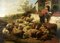 Paisaje con rebaños, siglo XX, óleo sobre lienzo, Imagen 1