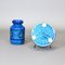 Blue Rimini Collection Vase with Ashtray by Aldo Londia for Bitossi, Italy, 1960s, Set of 2 3