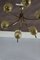 Yellow Frosted Murano Glass Chandellier, 1950s, Image 4
