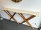 Mid-Century Modern Italian Wood and Marble Wave Console Table, 1980s 8
