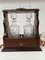 Vintage Double Mahogany Tantalus with Cut Crystal Decanters, 1930s, Set of 3, Image 2