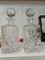 Vintage Double Mahogany Tantalus with Cut Crystal Decanters, 1930s, Set of 3 13