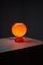 Space Age Orange Full Glass Table Lamp, 1970s, Image 2