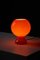 Lampada da tavolo Space Age in vetro arancione, anni '70, Immagine 6