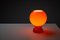 Lampada da tavolo Space Age in vetro arancione, anni '70, Immagine 3