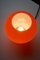 Space Age Orange Full Glass Table Lamp, 1970s 5