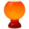 Space Age Orange Full Glass Table Lamp, 1970s 1