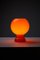 Lampe de Bureau Space Age Pleine de Verre Orange, 1970s 4