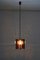 Lampe à Suspension Mid-Century en Laiton avec 3 Appliques en Verre Texturé, 1960 8