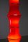 Lámpara de pie de bambú de vidrio rojo, años 90, Imagen 5