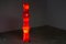 Lámpara de pie de bambú de vidrio rojo, años 90, Imagen 7
