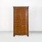 Mueble para archivo italiano de madera de nogal y detalles de latón, años 40, Imagen 3